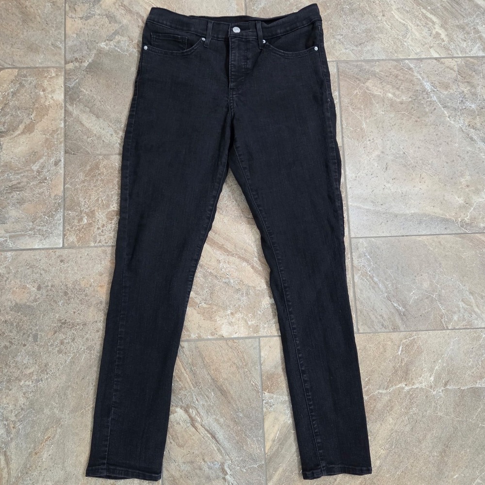 Levi's Womens 30x30 Black Wash Skinny Jeans Water Less Denim Everyday‎ Casual